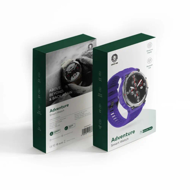 Green Lion Adventure Smart Watch - Purple |GNADSWPL