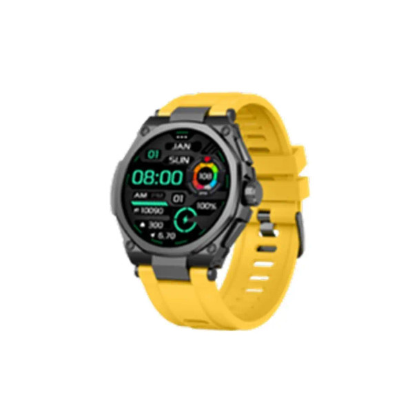 Green Lion Grand Smart Watch with Black Case - Yellow | GNGRNDSWBKYL