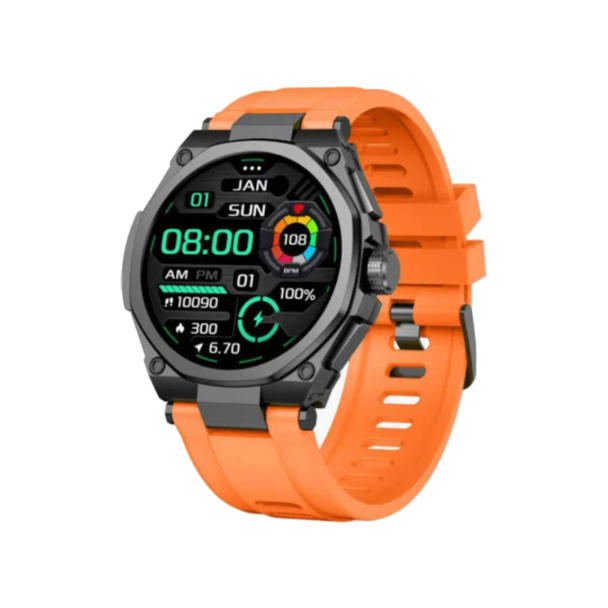 Green Lion Grand Smart Watch with Black Case - Orange | GNGRNDSWBKOG
