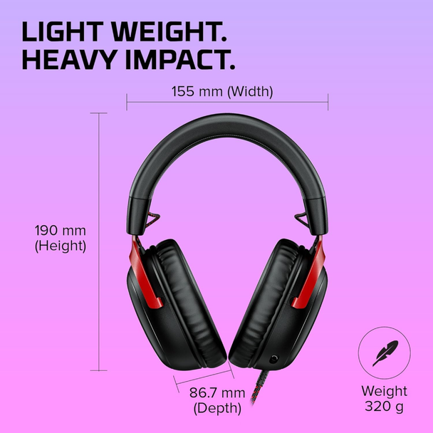 HyperX Cloud III Gaming Headset Black-Red | 727A9AA