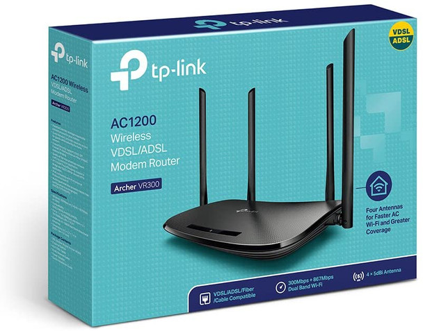 TPLINK Archer VR300 AC1200 Wireless VDSL/ADSL Modem Router | Archer VR300