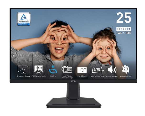 MSI PRO Monitor Two built-in speakers24.5" 16:9 Full HD 100Hz | MP251