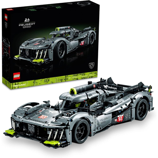 LEGO Technic PEUGEOT 9X8 24H Le Mans Hybrid Hypercar 42156 Building Blocks Toy Car Set (1,775 Pieces) | 42156