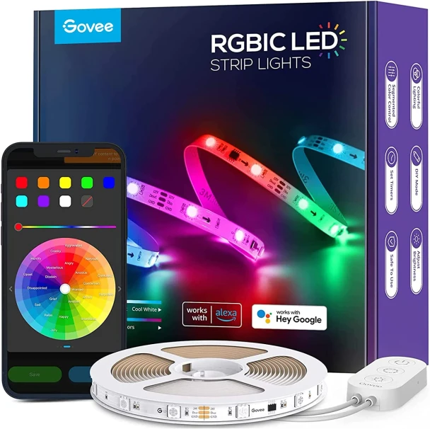 Govee RGBIC Basic Wi-Fi + Bluetooth LED Strip Lights | H618