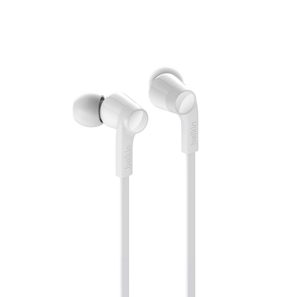 Belkin SoundForm Wired Earbuds - Lightning Connector - White