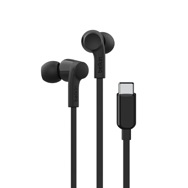 Belkin SoundForm Wired Earbuds with USB-C Connector, Black|G3H0002BTBLK