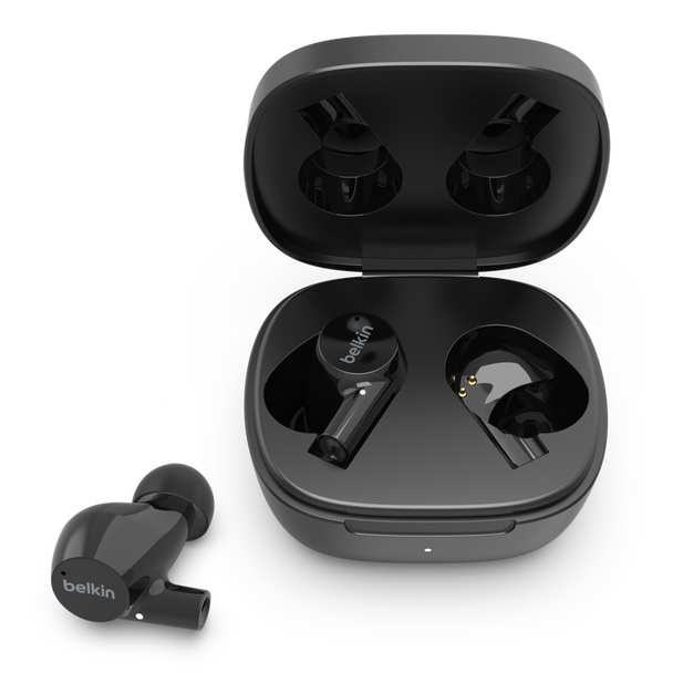 Belkin SoundForm Rise True Wireless Earbuds, Black | AUC004BTBK
