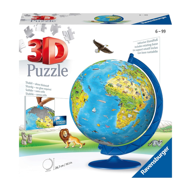 Ravensburger Children's World Globe 180 Piece 3D Jigsaw Puzzle | 12338