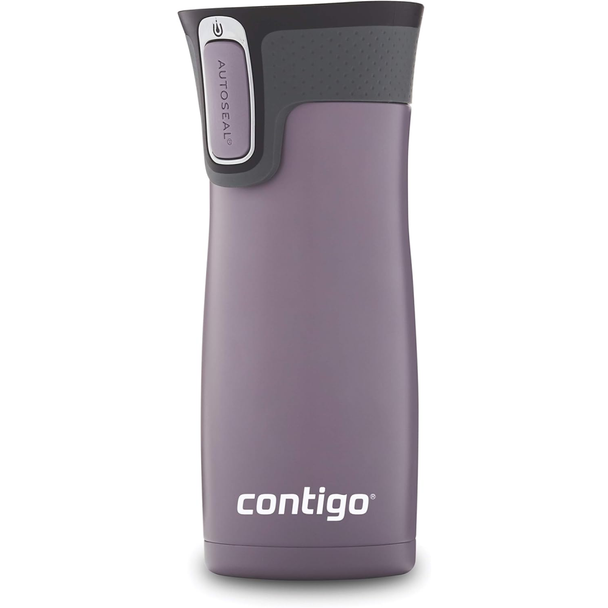 Contigo West Loop Stainless Steel Vacuum-Insulated Travel Mug with Spill-Proof Lid, Keeps Drinks Hot up to 5 Hours and Cold up to 12 Hours, 16oz Dark Plum