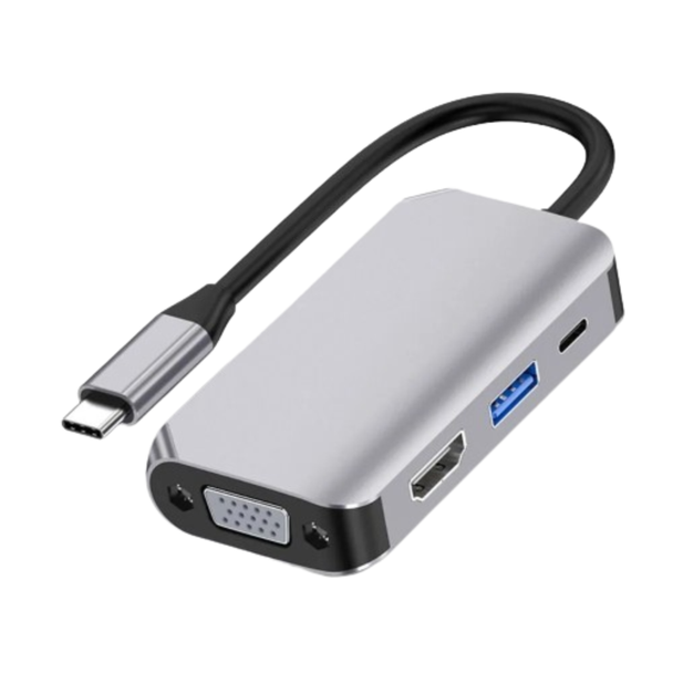 IWAYS 4-in-1 Type C to HDMI + VGA Docking Station | IW-6004K