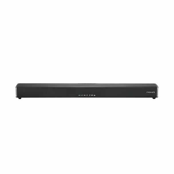 Promate 120W Ultra-Slim SoundBar with Built-in Subwoofer - Black | CastBar-120