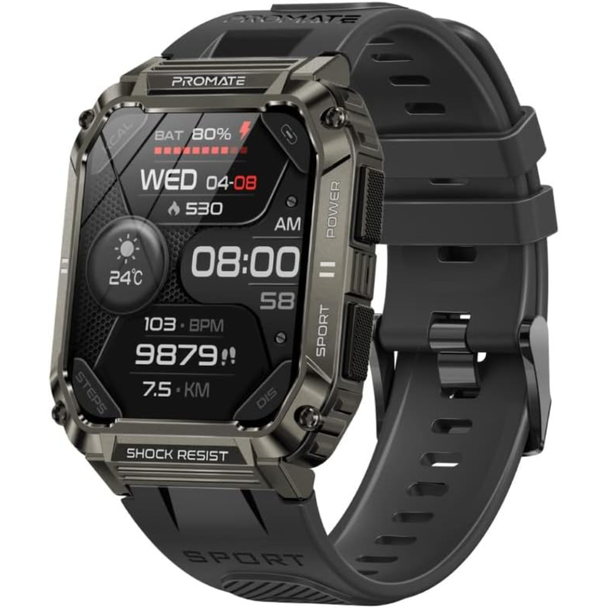 Promate ActivLife Smartwatch with Wireless BT Calling | XWATCH-S19.BLACK