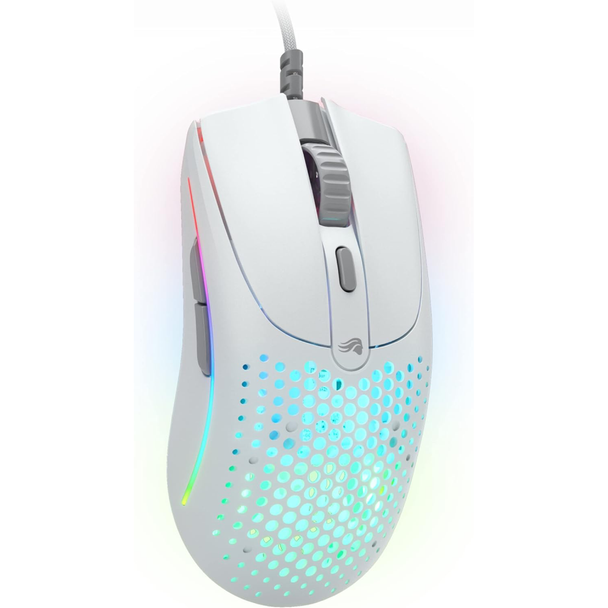 Glorious Model O 2 RGB Gaming Mouse - 59g Ultralightweight Wired Gaming Mouse - 26,000 DPI, BAMF 2.0 Optical Sensor, 6 Programmable Buttons, Backlit Ergonomic Mouse for PC & Laptop - White