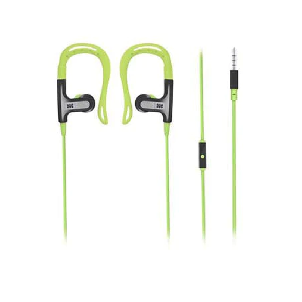 Promate Classic Sporty Stereo Clio-on Handsfree Earphone with Universal In-line Mic for all Handhelds | Glitzy.Green