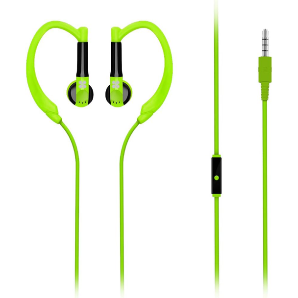 Promate Exquisite Sporty Stereo Clio-on Handsfree Earphone + Universal In-line Mic | Gaudy.Green