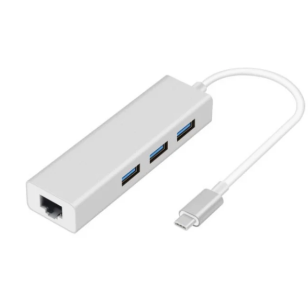 USB-C to RJ45 Adapter + USB Hub