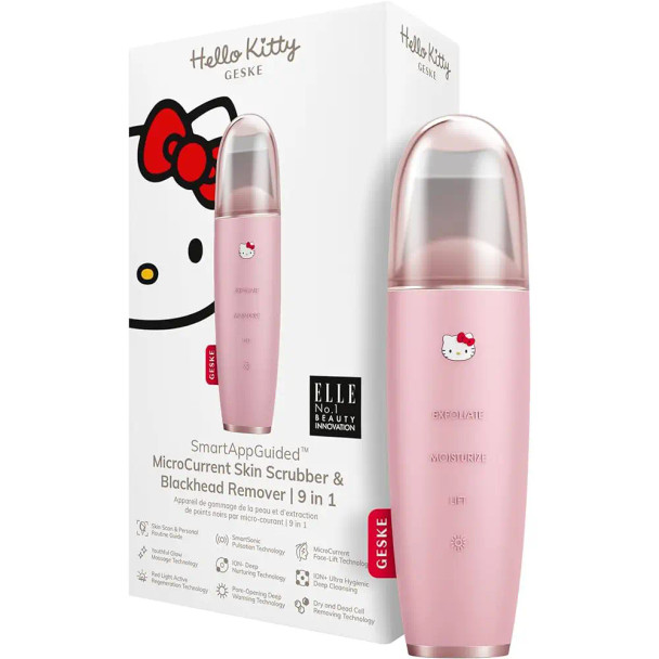 Geske Hello Kitty MicroCurrent Skin Scrubber & Blackhead Remover | 9 in 1