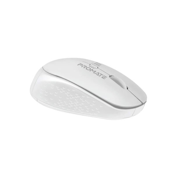 Promate MaxComfort Ergonomic Wireless Mouse - White | TRACKER Promate MaxComfort Ergonomic Wireless Mouse - White | TRACKER
