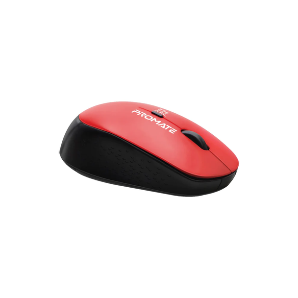 Promate MaxComfort Ergonomic Wireless Mouse - Red | TRACKER