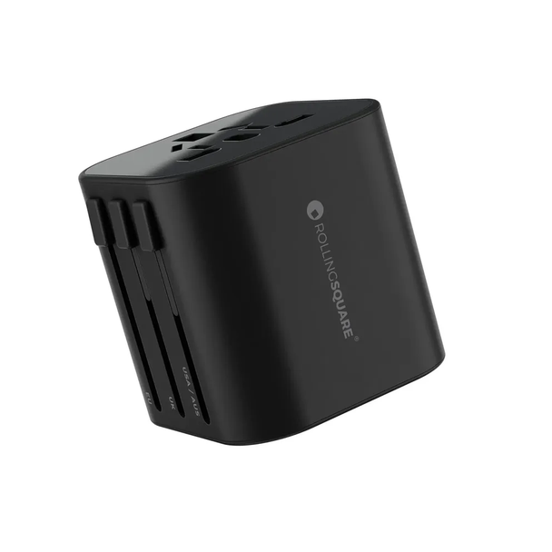 Rolling Square Travel Adapter with WorldWide Compatibility
