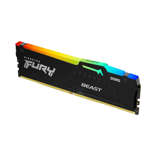 Kingston Fury Beast RGB 32GB 5200MT/S DDR5 CL40 DIMM Desktop Memory Single Module | KF552C40BBAK4-128