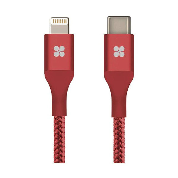 Promate UNILINK-LTC, Unilink-Utc Heavy Duty Nylon USB Type-C To Lightning Cable, Red| UNILINK-LTC2. Red