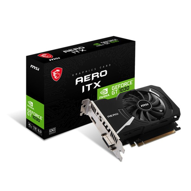 MSI GeForce GT 1030 AERO ITX OC 4GB DDR4 Video Card | 912-V812-002