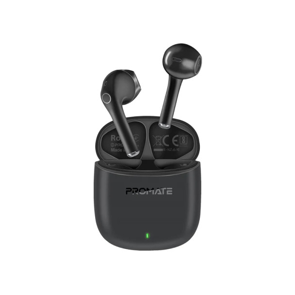 Promate High Definition ENC TWS Wireless Earbuds with IntelliTouch ,Black | LIMA.BLACK