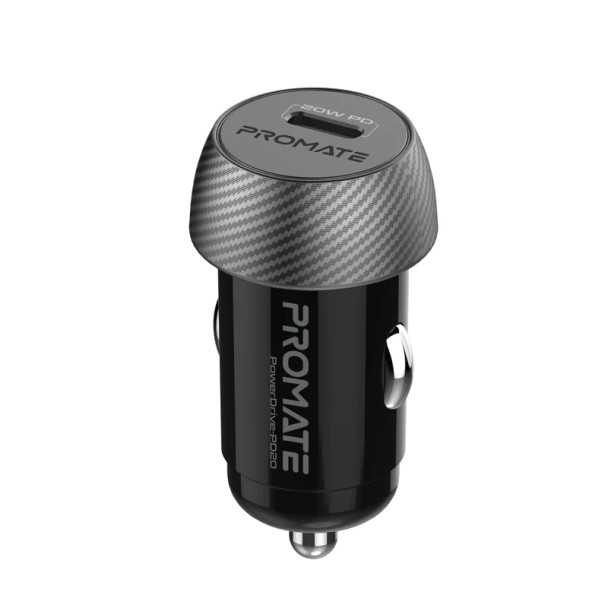 Promate 20W Mini Car Charger with Power Delivery | PowerDrive-PD20