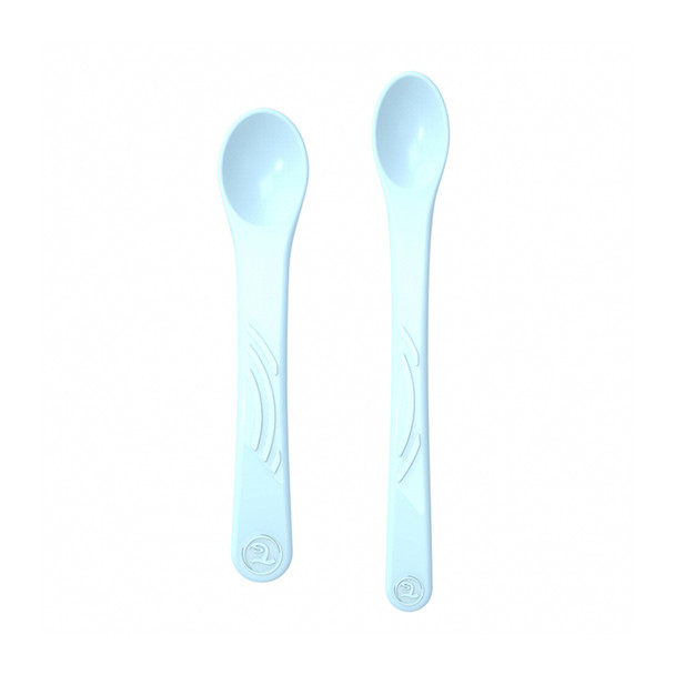 Twistshake 2x Feeding Spoon Set 4+m Pastel , Blue | 78190