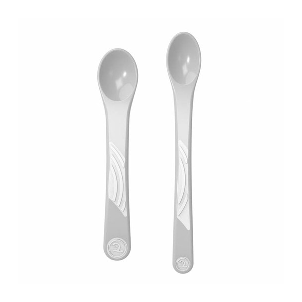 Twistshake 2x Feeding Spoon Set 4+m Pastel , Grey | 78194