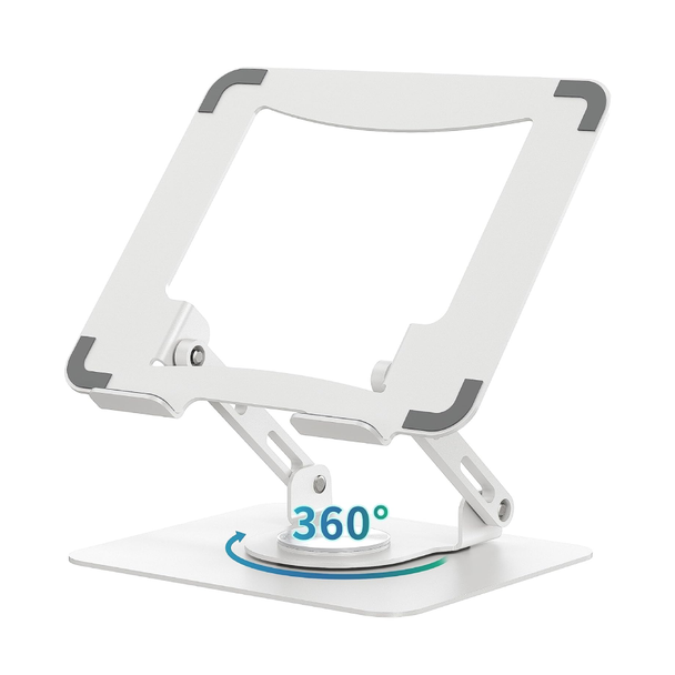 SOUNDANCE Laptop Stand with 360° Rotating Base - White | JT16R