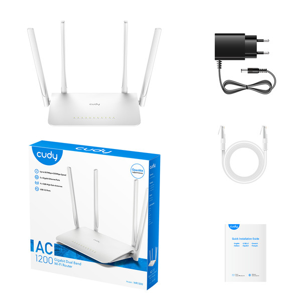 Cudy AC1200 Gigabit Wi-Fi Mesh Router |  WR1300