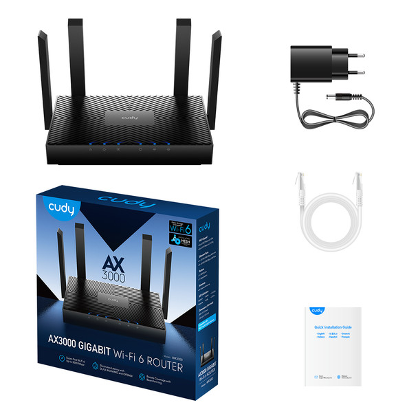 Cudy AX3000 Gigabit Wi-Fi 6 Mesh Router |  WR3000