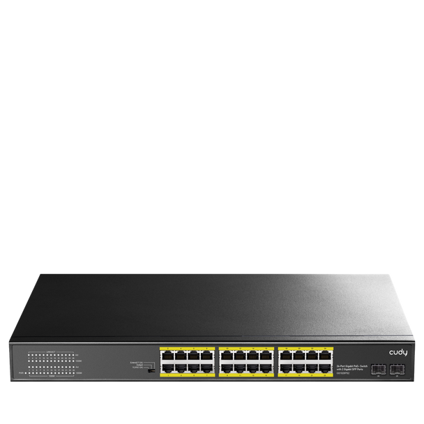 Cudy 24-Port Gigabit PoE+ Switch with 2 Gigabit SFP Ports | GS1028PS2