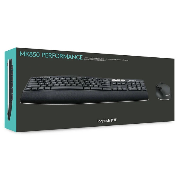 Logitech MK850 Performance Wireless Keyboard And Mouse Combo, Bluetooth Smart, 2.4GHz Wireless Connection, 1000 Dpi Sensor, 8 Buttons, Black | 920-008486