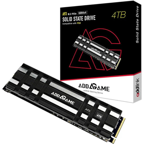 Addlink 4TB M.2 A93 SSD Expansion for PS5 with Heatsink, Up to 7400 MB/s | ad4TBA93M2P