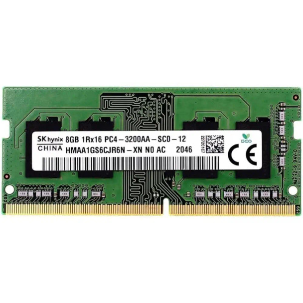 SK Hynix 8GB HMAA1GS6CJR6N-XN 1Rx16 PC4-25600 DDR4-3200 MHz 260-Pin SO-DIMM Laptop Memory | HMAA1GS6CJR6N-XN