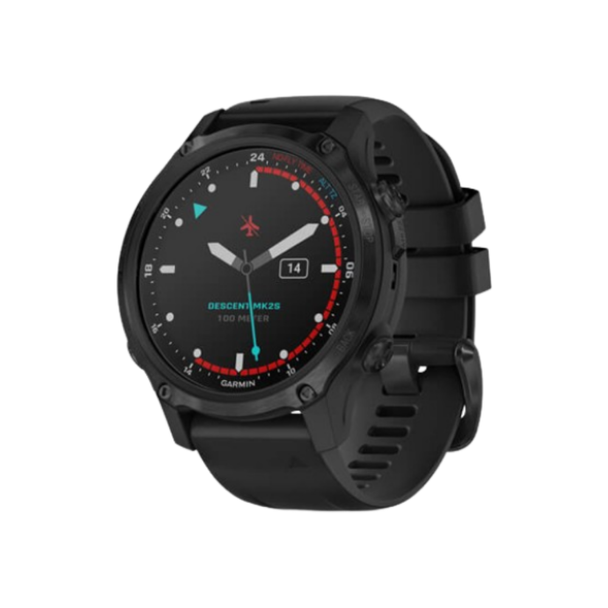 Garmin Descent Mk2S, Carbon Grey DLC with Black Silicone Band | 010-02403-04