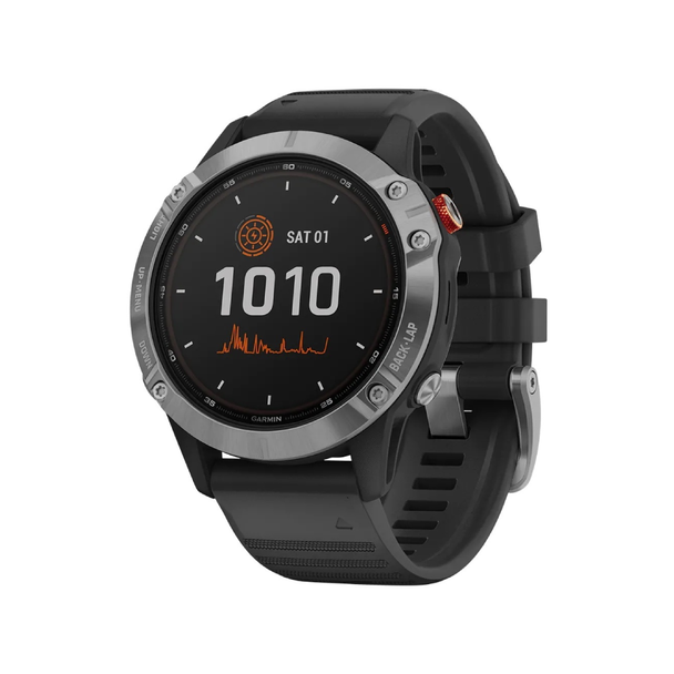 Garmin Fēnix 6 Solar Silver with Black Band | 010-02410-00