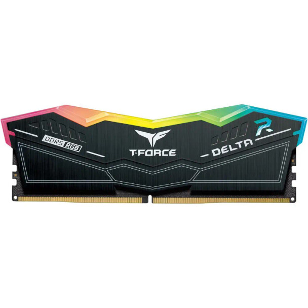 TEAMGROUP T-Force Delta RGB DDR5 Ram Kit 32GB (2x16GB) 6000MHz PC5-48000 CL30 Desktop Memory Module Ram Chipset XMP 3.0 & AMD EXPO Ready , Black | FF4D532G6000HC30DC01
