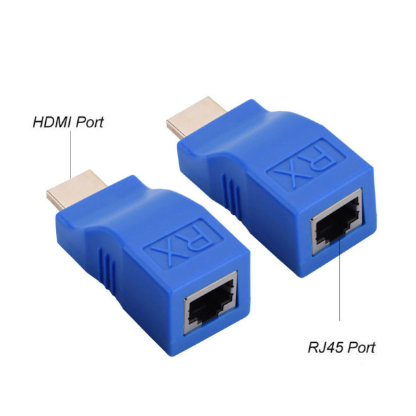 HDMI Extender to RJ45 Network Extension Transmitter Receiver TX RX Cat 5e/6 Signal Amplifier Cable for HDTV 1080P