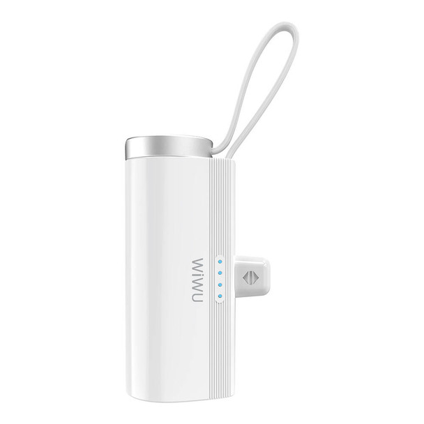 W026 WIWU Wi-W026 2 in 1 Capsule 5000mAh Power Bank White | W026-WT | AYOUB ...