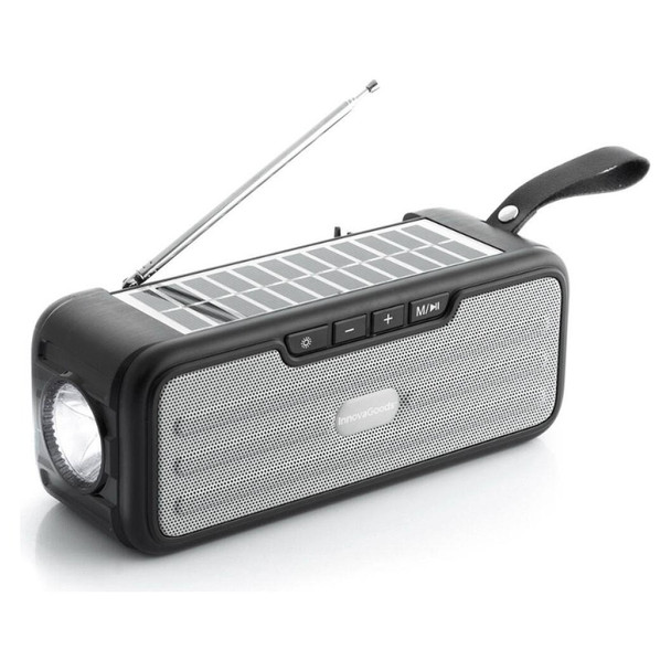 InnovaGoods Wireless Speaker with Solar Charging and LED Torch Sunker | V0103466
