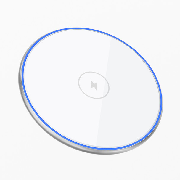 WIWU WI-W012 Quantus white 15W wireless charger aluminum acrylic starry design front view