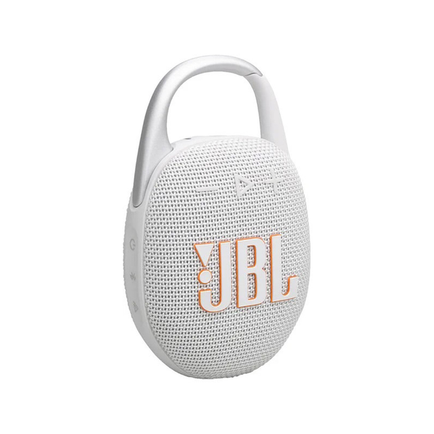 JBL Clip 5 Ultra-portable Waterproof Speaker - White | JBLCLIP5WHT