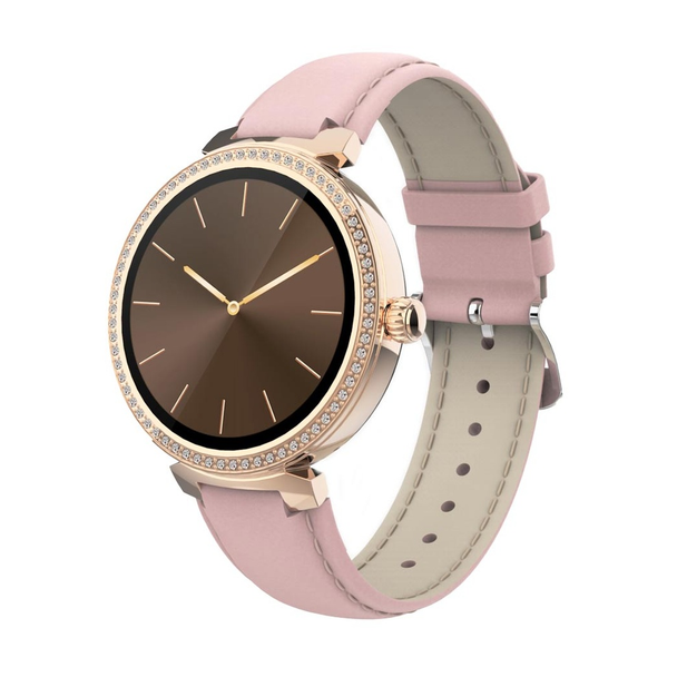 Porodo Belle Lady Smart Watch Rose Gold Dial + Pink Strap | PD-BELLE-PK