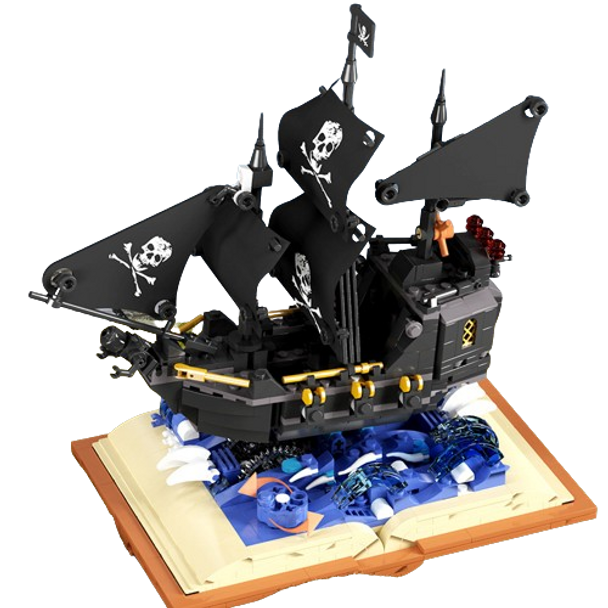 MJI The Black Pearl Pirate Ship Book Building Set - 919pcs | MJI-13019