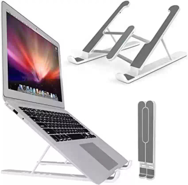 Adjustable A9 10-17" Foldable Laptop Stand, White | A9