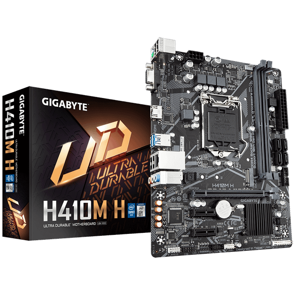 GIGABYTE H410M H (rev. 1.1) Ultra Durable Motherboard with GIGABYTE 8118 Gaming LAN, Anti-Sulfur Resistor, Smart Fan 5